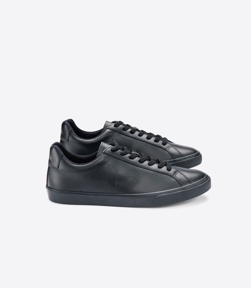 Veja Trainers Mens Black - Esplar Leather - CGJY-28370